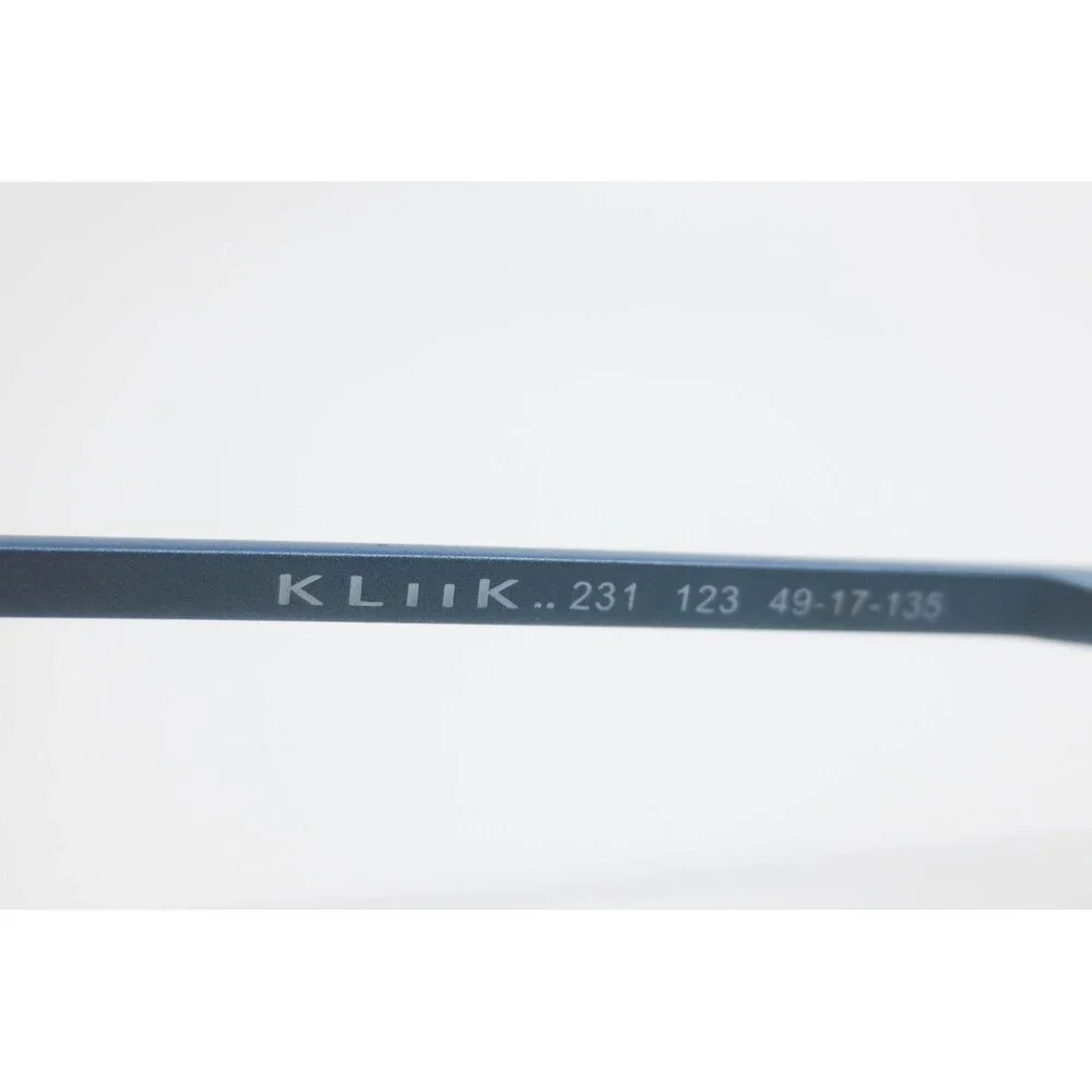 Kliik Denmark 231 123 Matte Navy Blue Black Oval Eyeglasses Frames 49-17-135